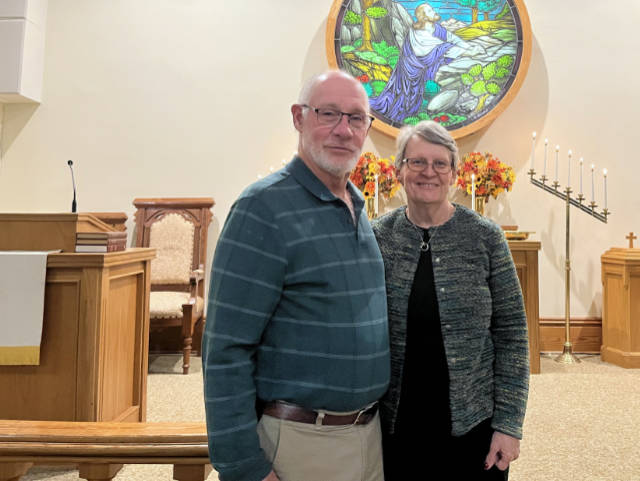 Pastor Betsy Bowen with her husband, Jeff Bowen